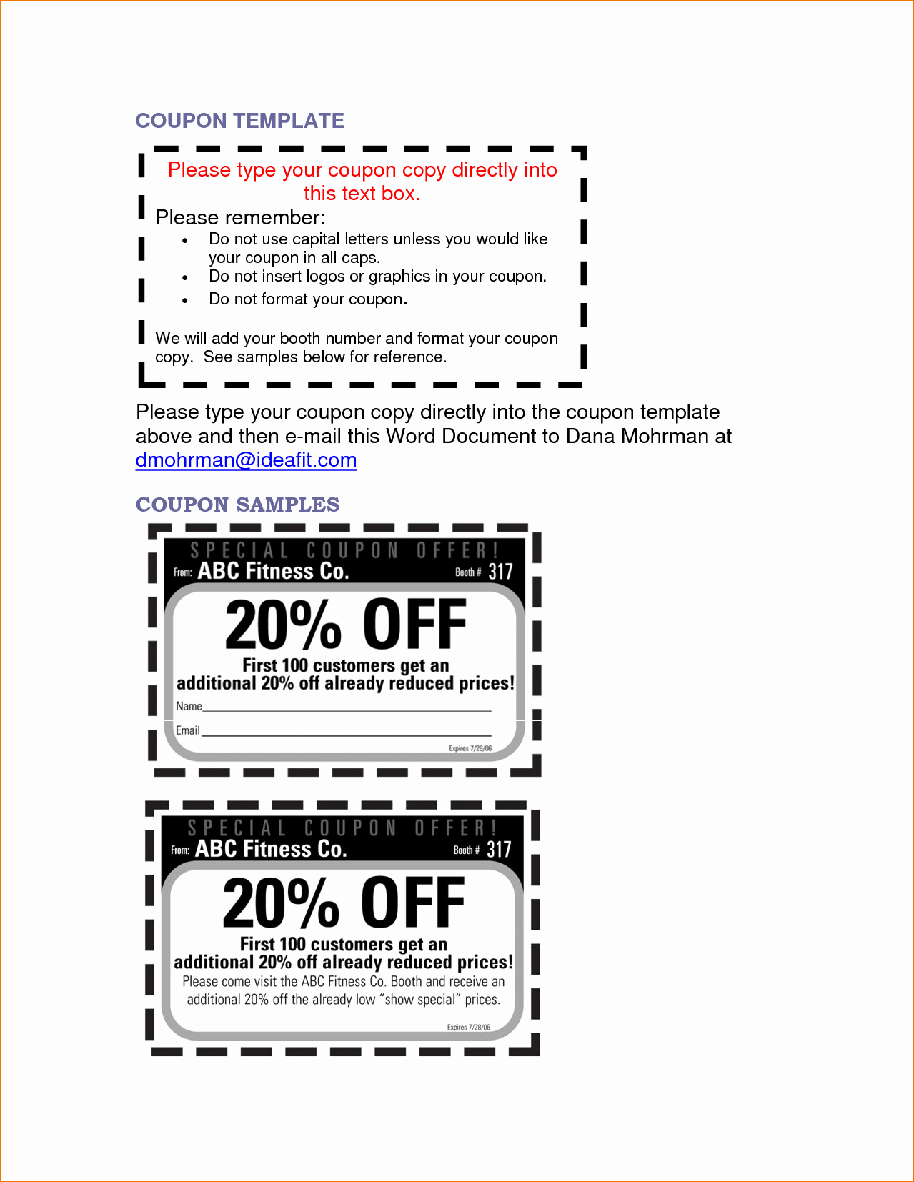 Coupon Template Word Unique 5 Microsoft Word Coupon Template