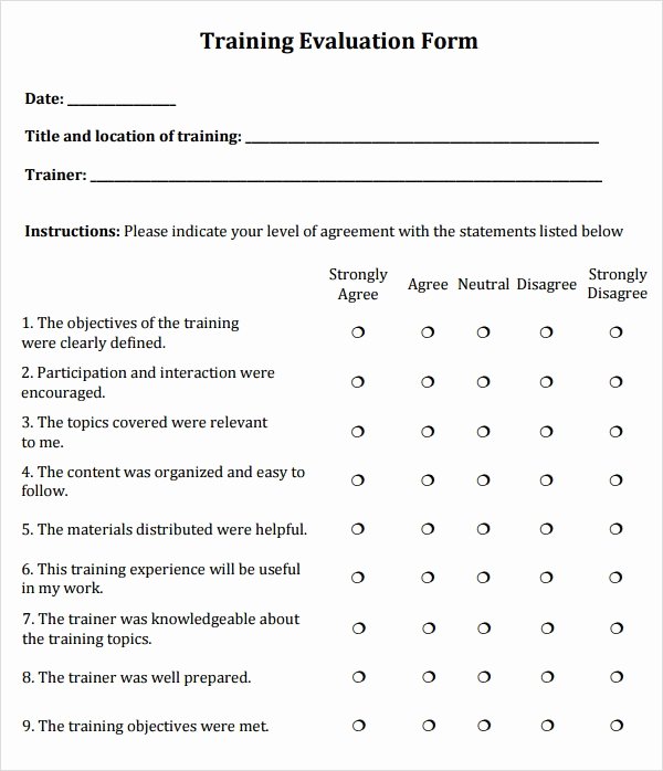 Course Evaluation Template Word Beautiful Sample Training Evaluation 6 Documents In Word Pdf