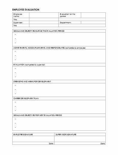 Course Evaluation Template Word New 7 Employee Evaluation form Templates to Test Your Employees