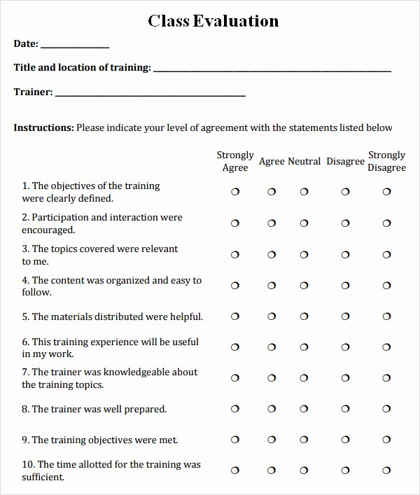 Course Evaluation Template Word New Sample Teacher Evaluation 8 Documents In Word Pdf