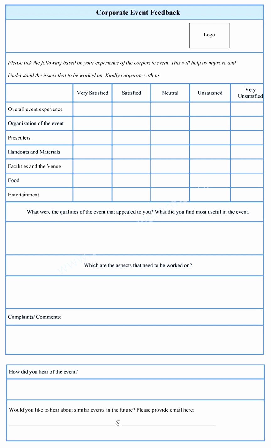 Course Evaluation Template Word Unique 9 Student Feedback form Template Word Uitry