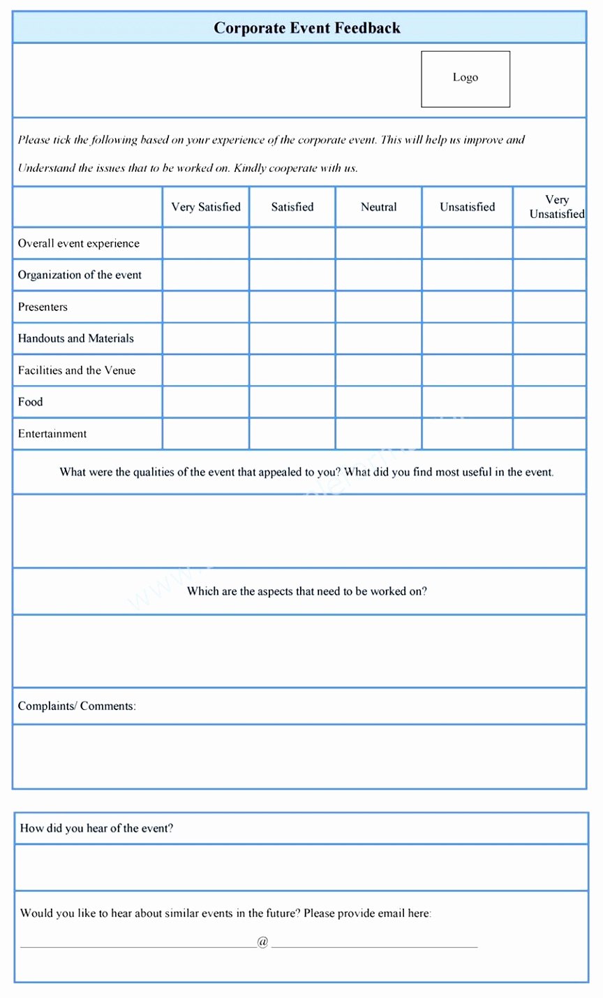 Course Evaluation Template Word Unique 9 Student Feedback form Template Word Uitry