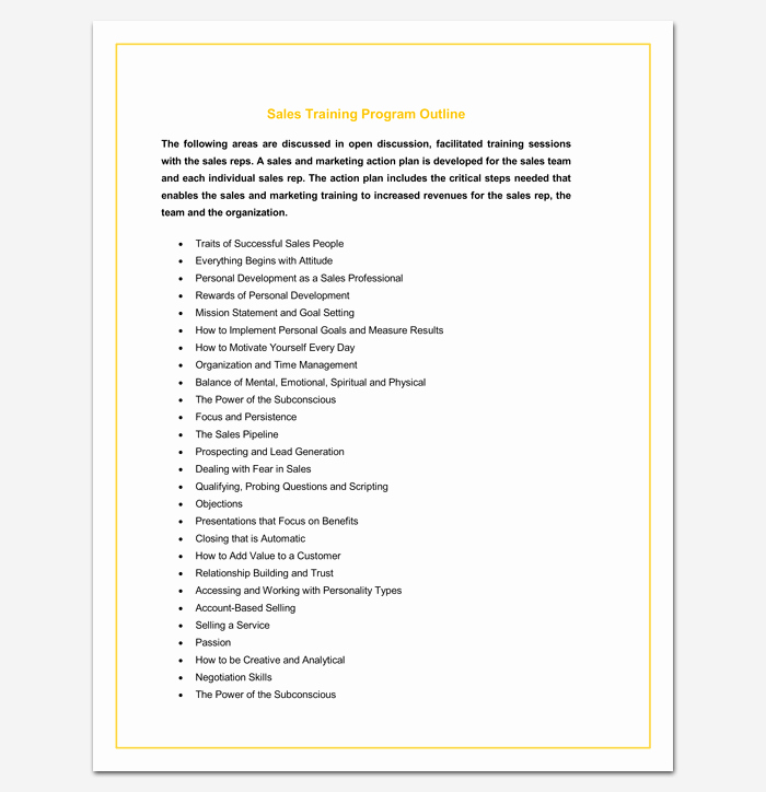 Course Outline Template Word Best Of Program Outline Template 14 Sample Example &amp; format