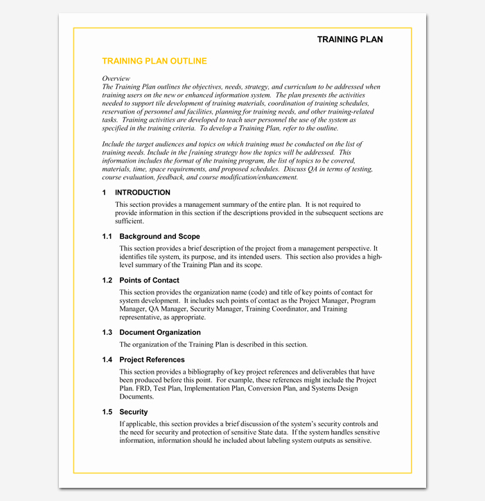 Course Outline Template Word Elegant Training Program Outline Template 19 for Word &amp; Pdf