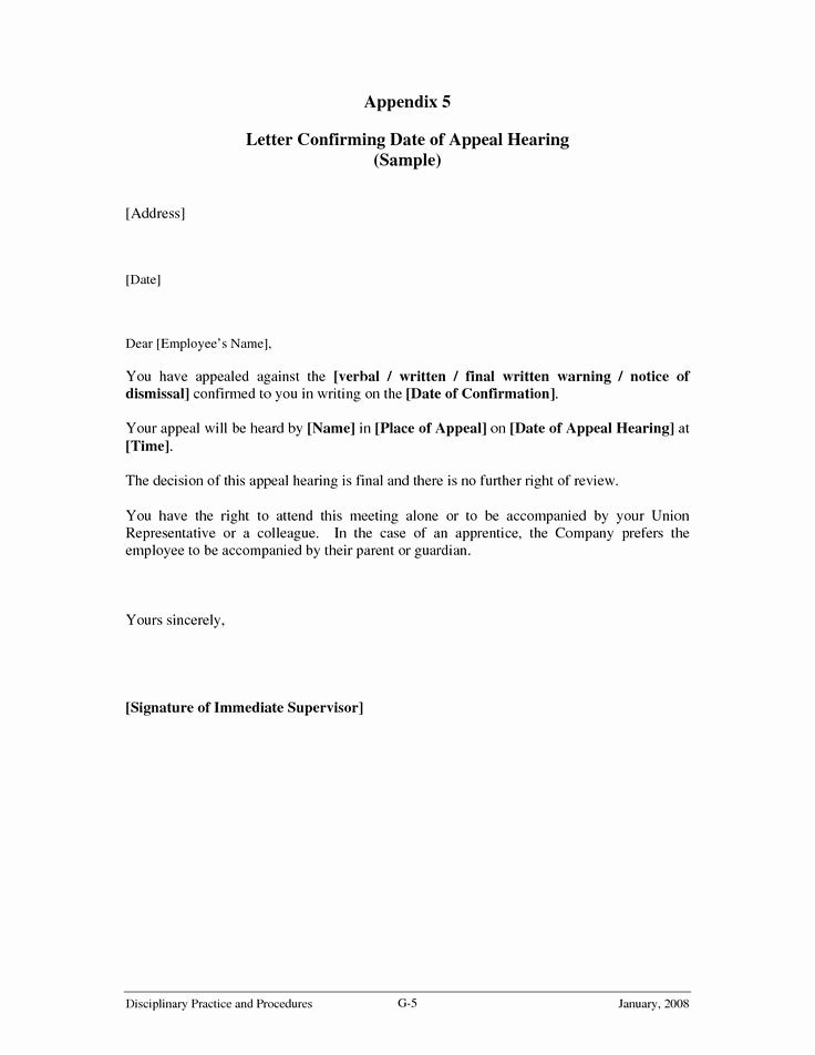 Court Appeal Letter Sample Best Of 17 Example Of Appeal Letter