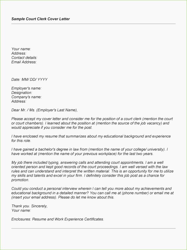 Court Letter format Unique Court Reference Letters