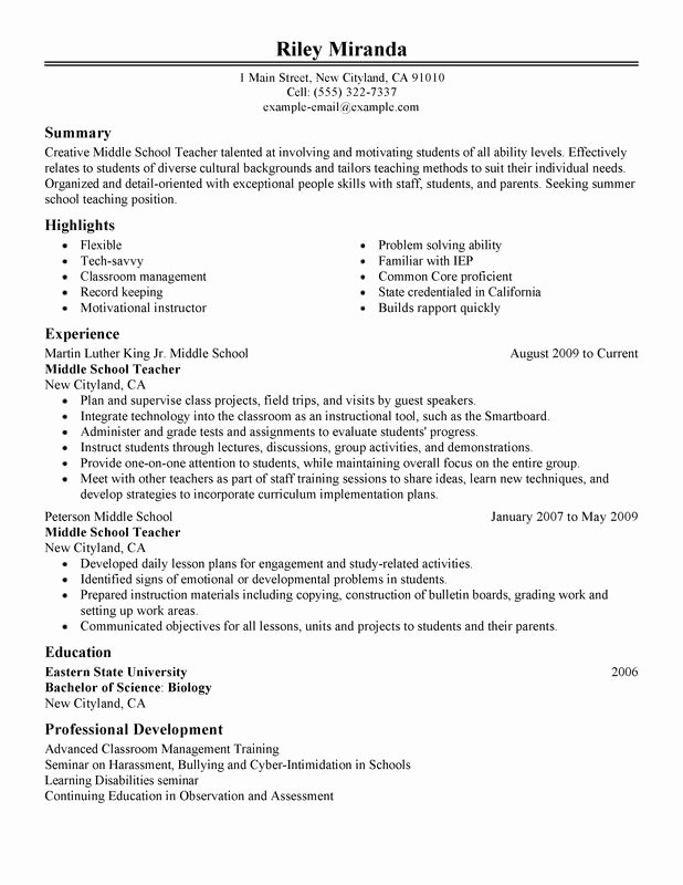 Cover Letter for Kroger Beautiful Summer Teacher Resume Examples Created by Pros