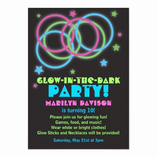 Crab Rave Template Fresh Sweet 16 Glow Party Invitations