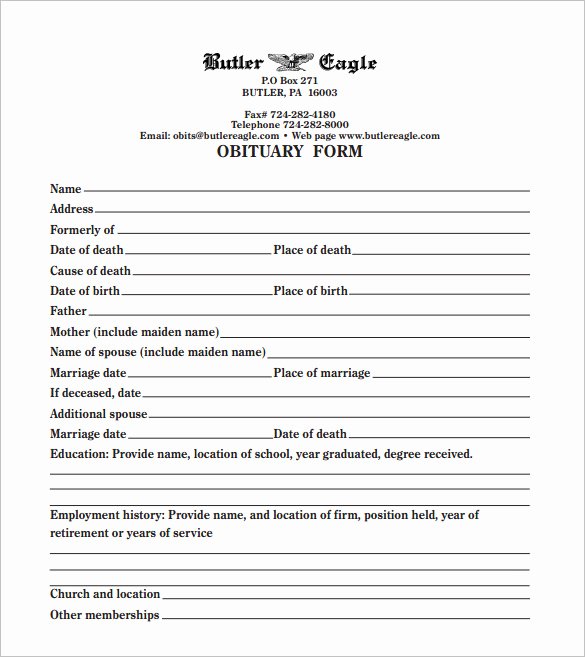 Create A Fake Obituary Luxury Funeral Obituary Template 25 Free Word Excel Pdf Psd