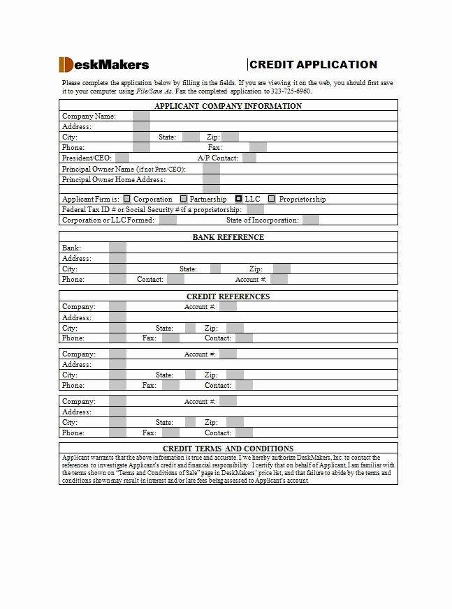 Credit Request form Awesome 45 Free Credit Application form Templates &amp; Samples Free