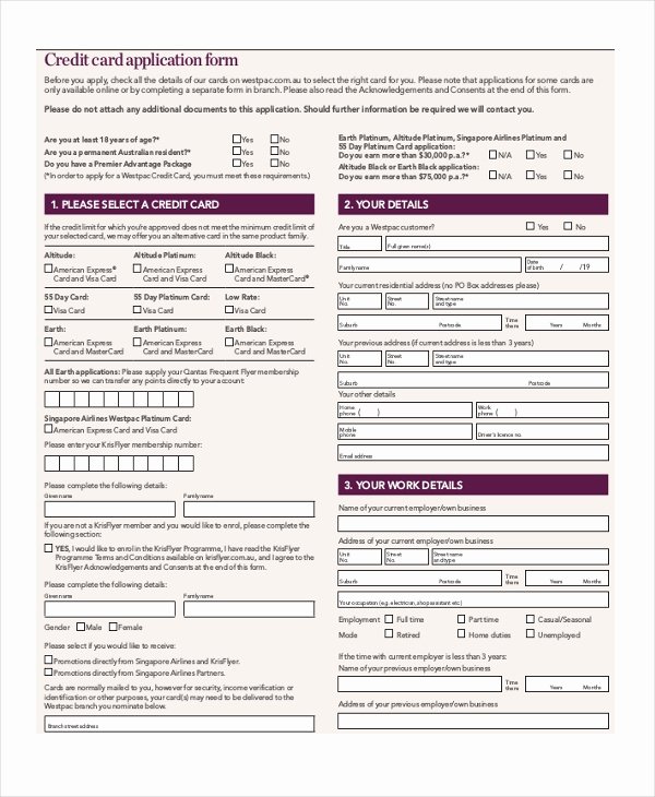 Credit Request form Fresh Sample Credit Application 10 Free Documents In Pdf