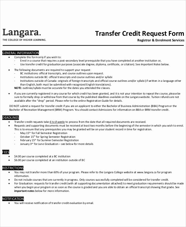 Credit Request form Luxury Sample Transfer Request form 12 Examples In Word Pdf