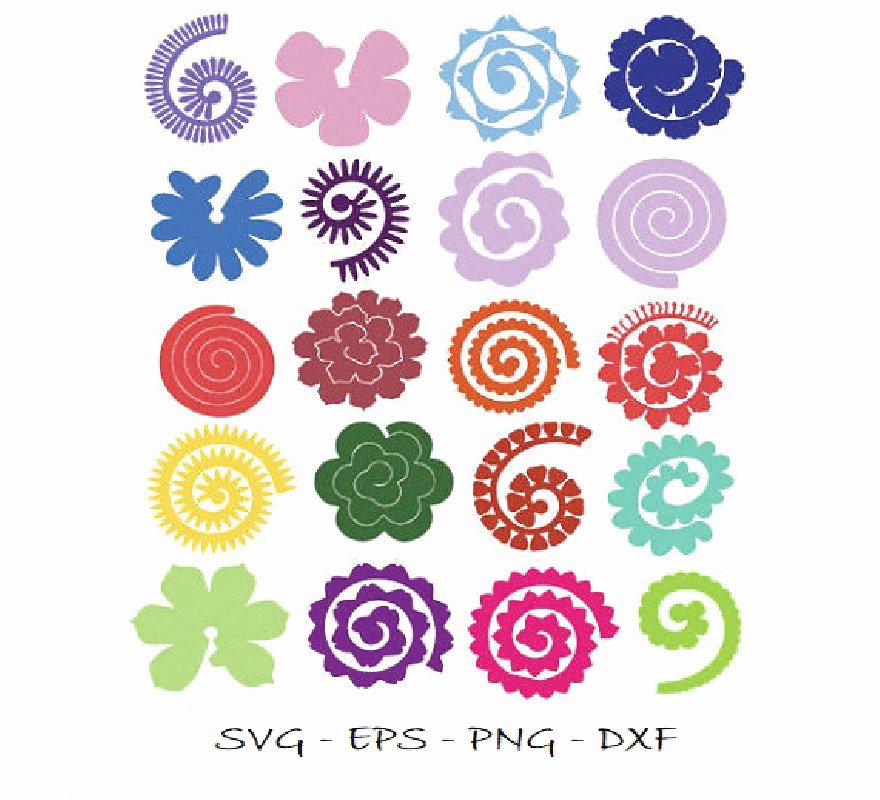 Cricut Paper Roses Luxury Rolled Paper Flowers Svg Flowers Svg Rolled Flower Svg