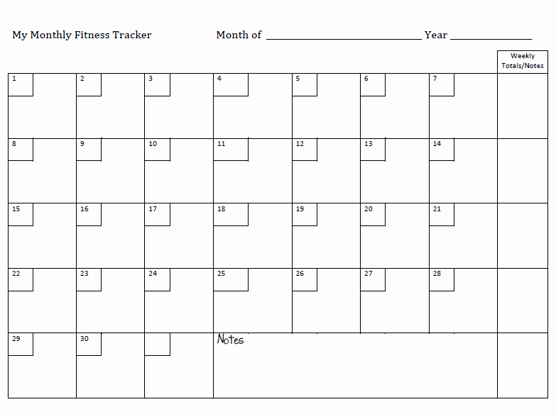 Cub Scout Calendar Template New Monthly Workout Plan Google Search