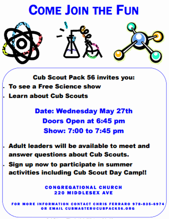 Cub Scout Flyer Template Awesome Cub Scout Pack 56 to Hold Registration Night May 27