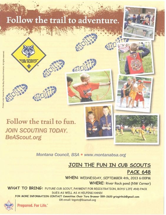 Cub Scout Flyer Template Inspirational Scouts Flyers and Cubs On Pinterest