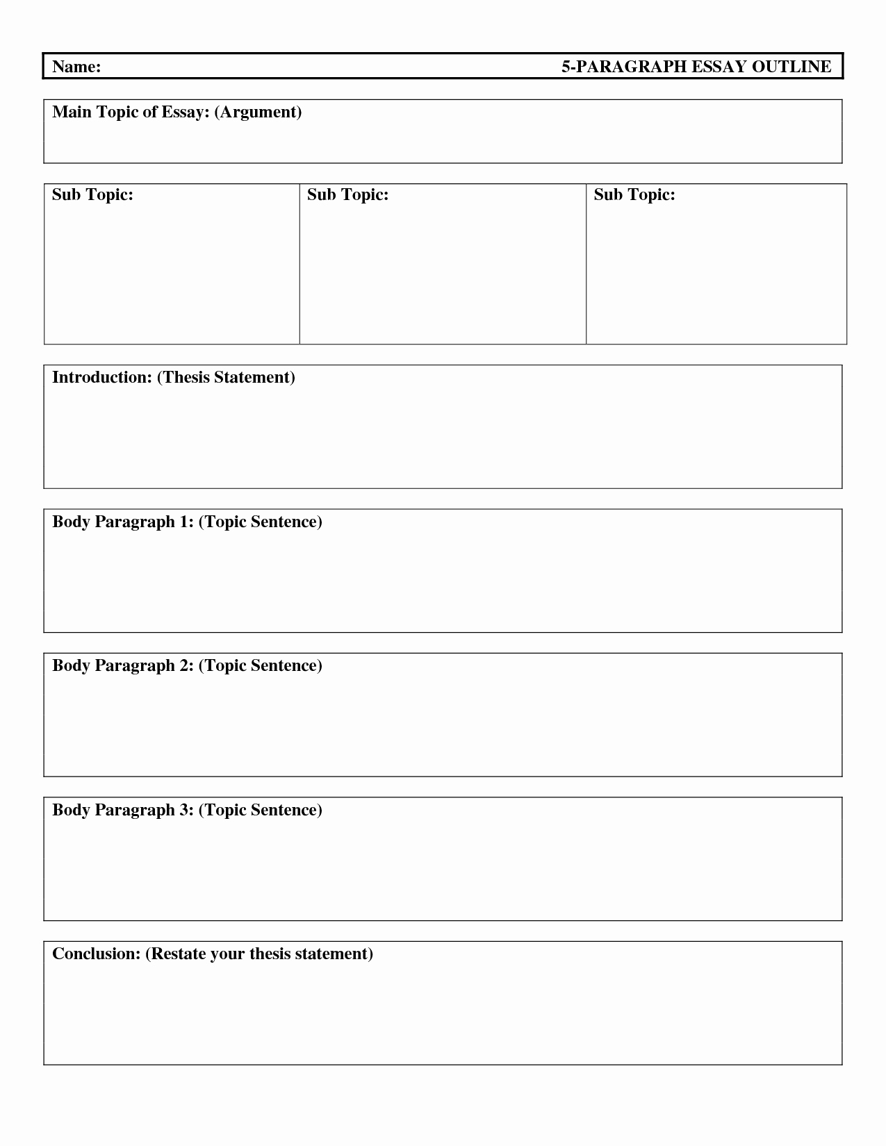 Current events Paper Outline Awesome 18 Best Of Outline Worksheet Pdf 5 Paragraph