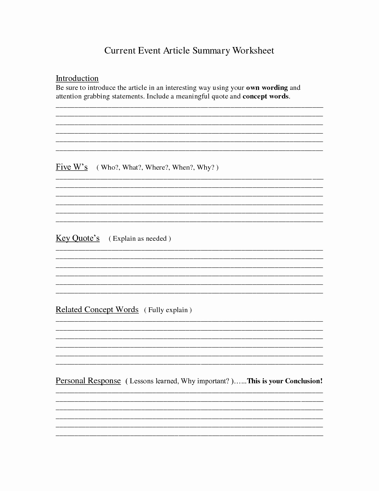 Current events Paper Outline Luxury 26 Of Science Current events Worksheet Template