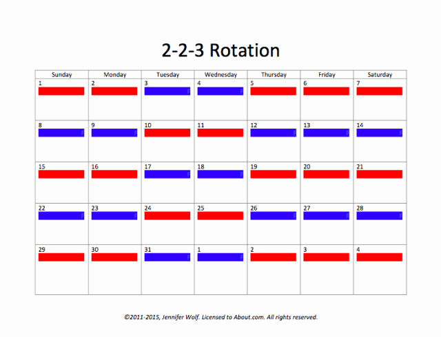 Custody Calendar Template Beautiful Examples Of Joint Custody Parenting Time