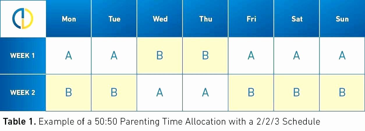 Custody Calendar Template Fresh Child Custody Calendar Template