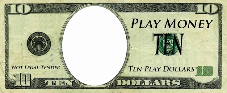 Custom Dollar Bill Template Luxury Play Money Template Play Money Templates