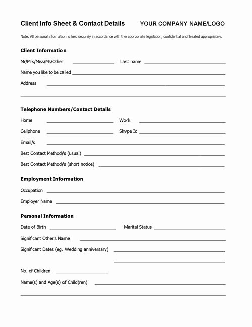 Customer Info Card Template New Wel E Pack toolkit