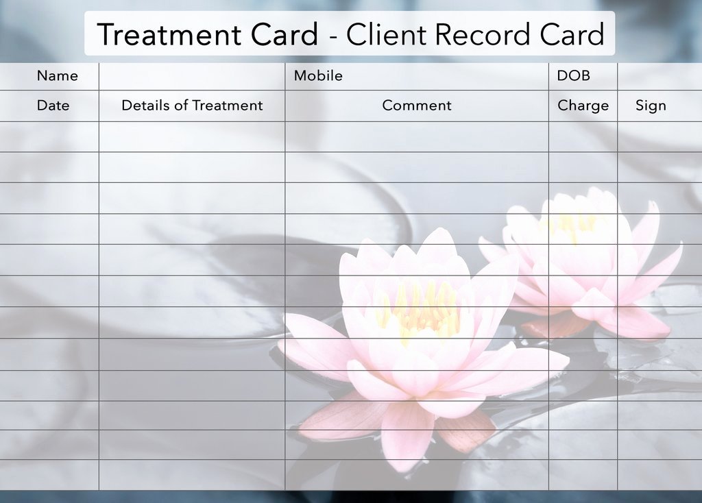 Customer Information Card Template Luxury Beauty Client Card Treatment Consultation Card – Beauty