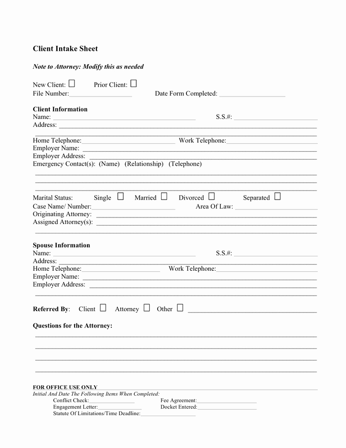 Customer Profile form Unique Client Profile Sample Free Documents for Pdf