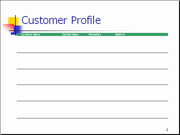 Customer Profile Template Excel Fresh Customer Profile Template Word Ten Mon Misconceptions