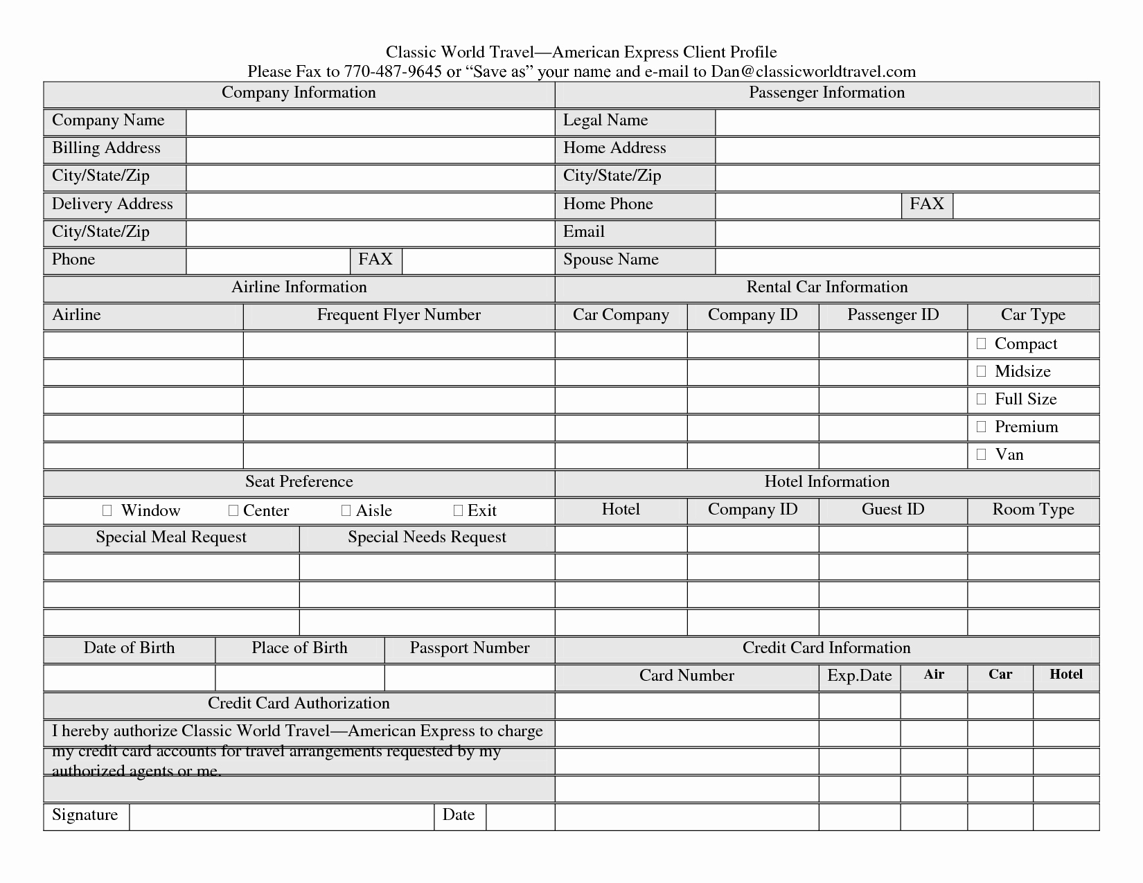 Customer Profile Template Excel Lovely Customer Profile Template Word