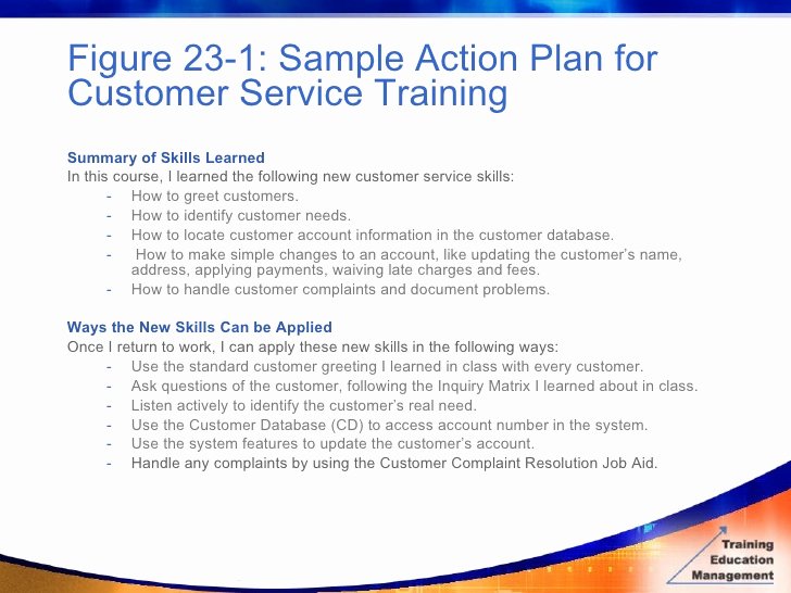 Customer Service Action Plan Examples Elegant Bottom Line Evaluation Measuring Results From