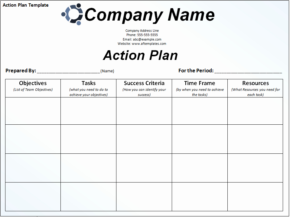 Customer Service Action Plan Examples Fresh Business Action Plan Template