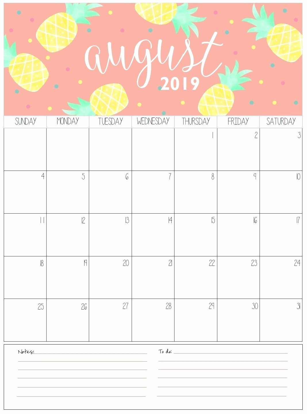 Cute Calendar Template 2019 Beautiful Take August Calendar Printable 2019 Cute ⋆ the Best