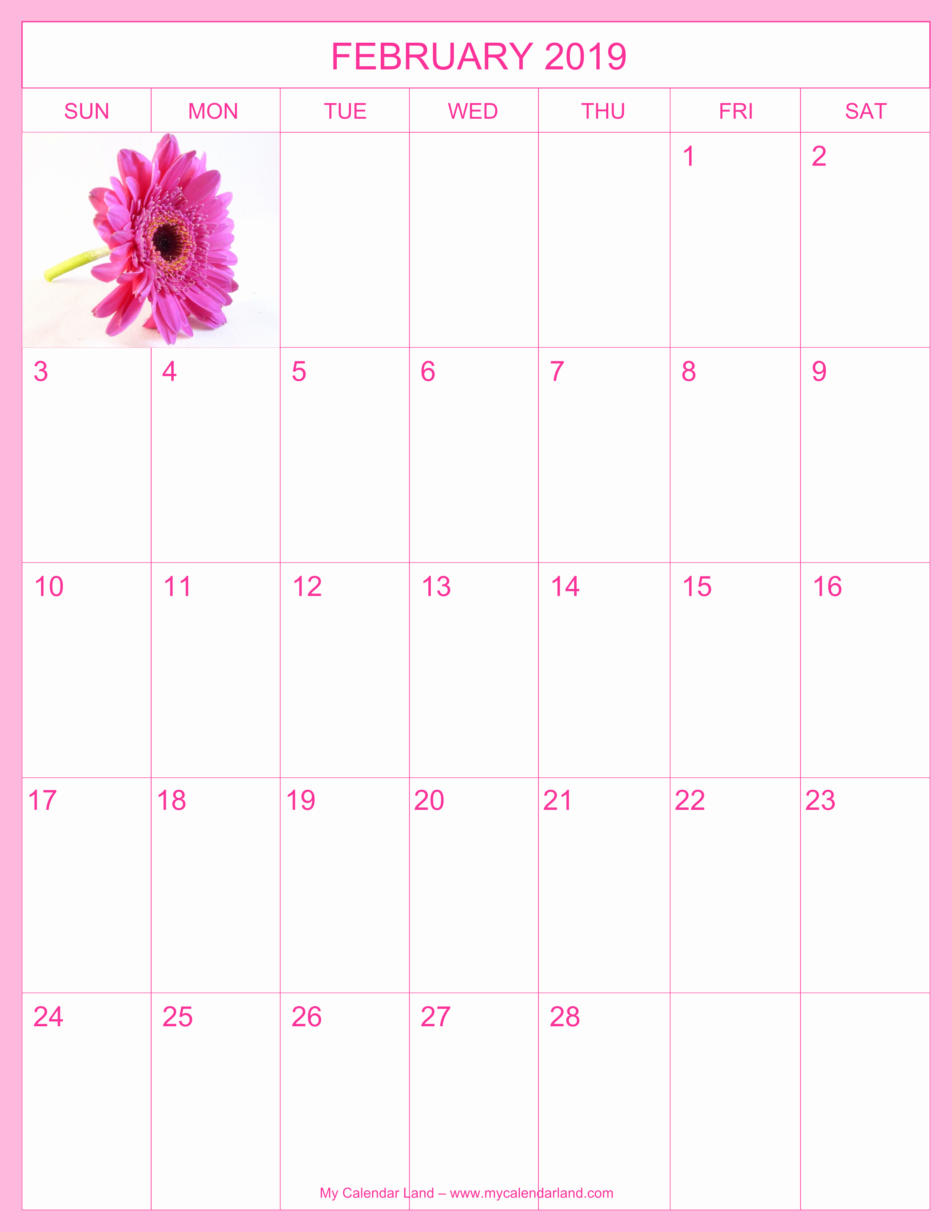 Cute Calendar Template 2019 Best Of February 2019 Calendar My Calendar Land