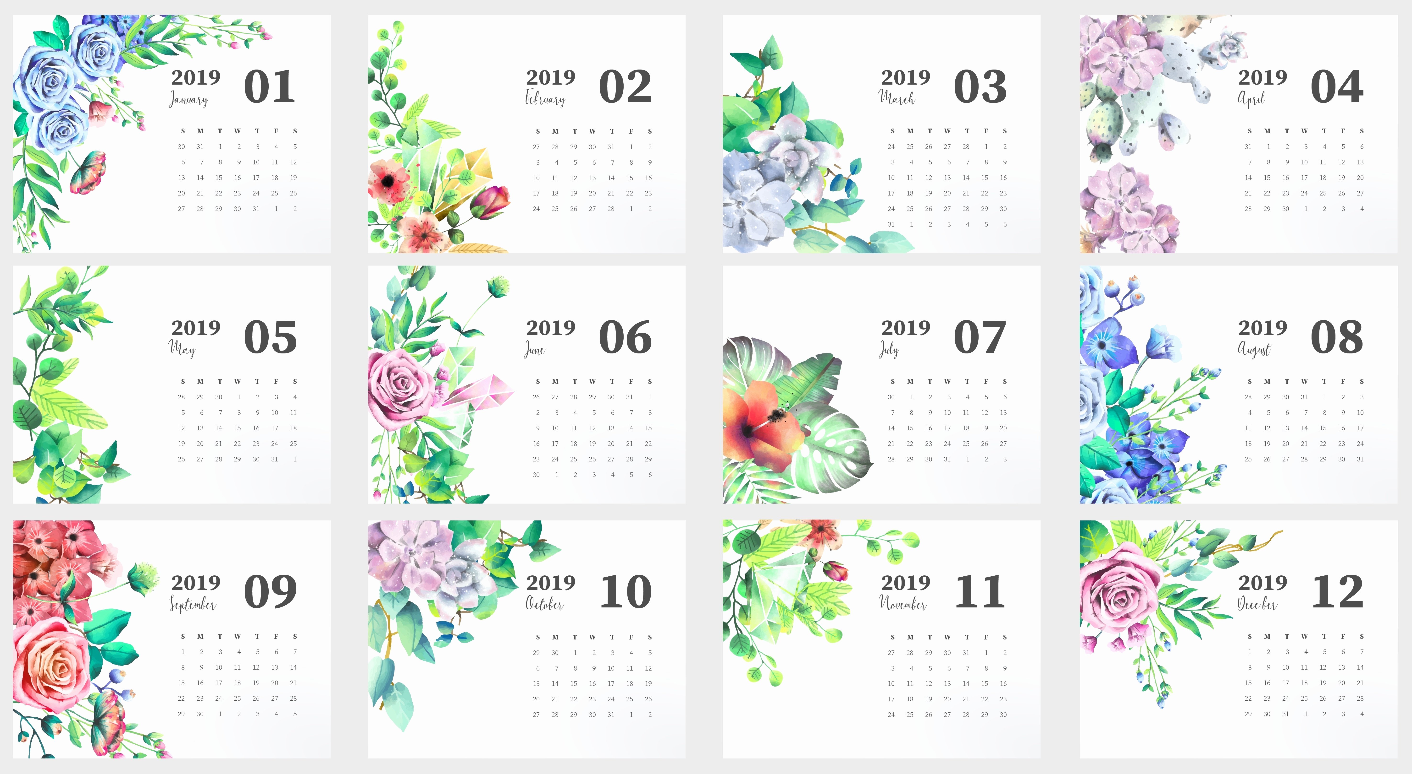 Cute Calendar Template 2019 Inspirational Cute 2019 Monthly Calendar