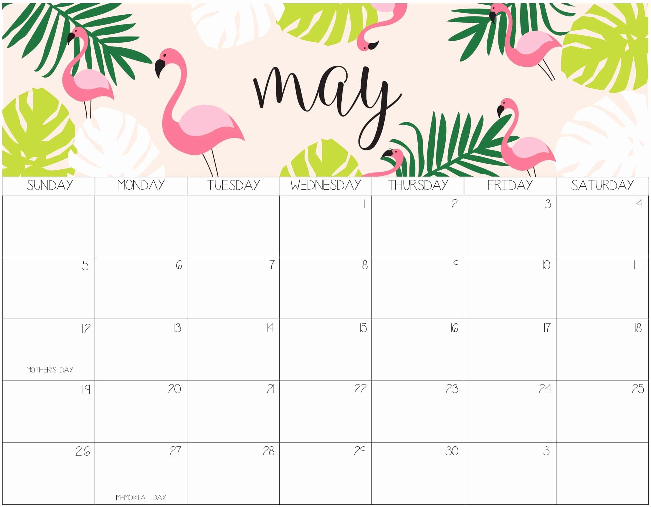 Cute Calendar Template 2019 Inspirational Cute May 2019 Calendar Printable for Kids