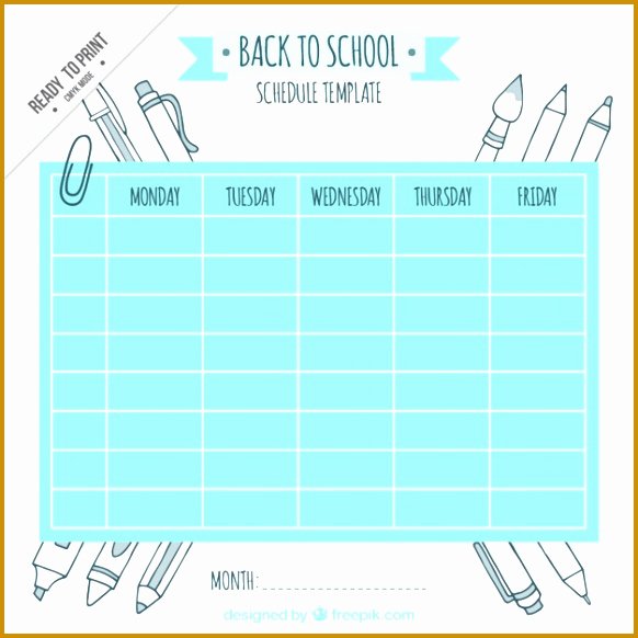 Cute Class Schedule Maker Best Of 10 Monthly Class Schedule Template