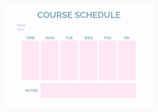 Cute Class Schedule Maker Elegant Customize 403 Class Schedule Templates Online Canva