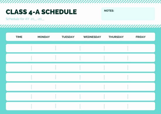 Cute Class Schedule Maker Luxury Classroom Schedule Template