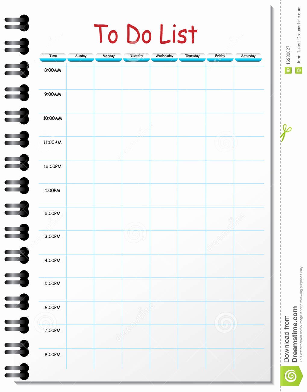 Cute Class Schedule Maker Luxury to Do List Timetable Royalty Free Stock Graphy