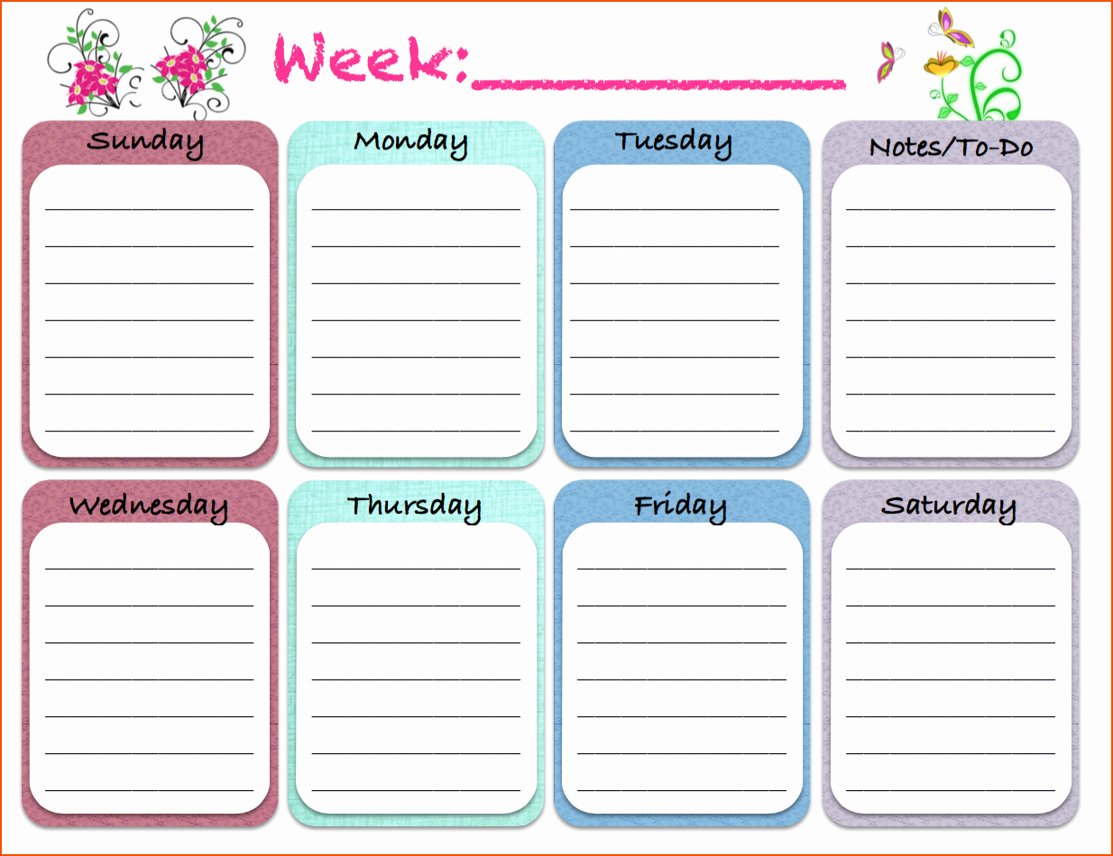Cute Lesson Plan Template Awesome 4 Free Weekly Planner Template Bookletemplate