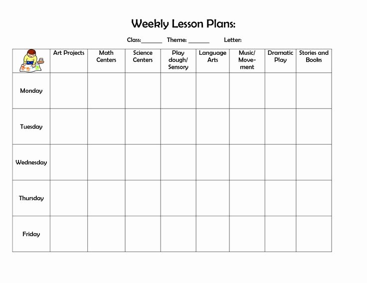 Cute Lesson Plan Template Beautiful Infant Blank Lesson Plan Sheets