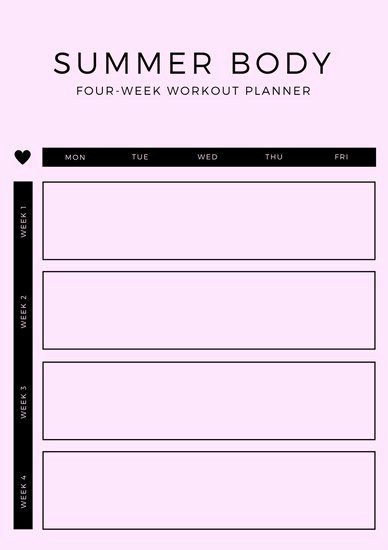 Cute Lesson Plan Template Beautiful Pink Chic Minimal Cute Workout Planner Templates by Canva