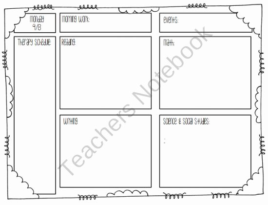 Cute Lesson Plan Template Elegant Cute Lesson Plan Template Classroom Management