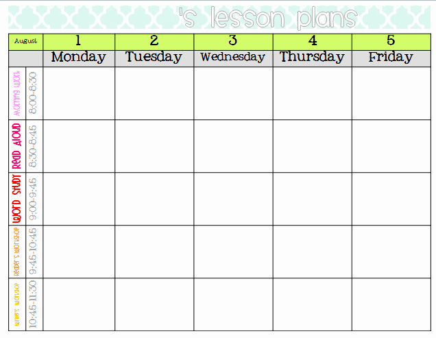 Cute Lesson Plan Template Elegant Elementary organization April 2013