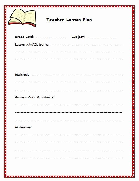 Cute Lesson Plan Template Fresh Free Lesson Plan Template