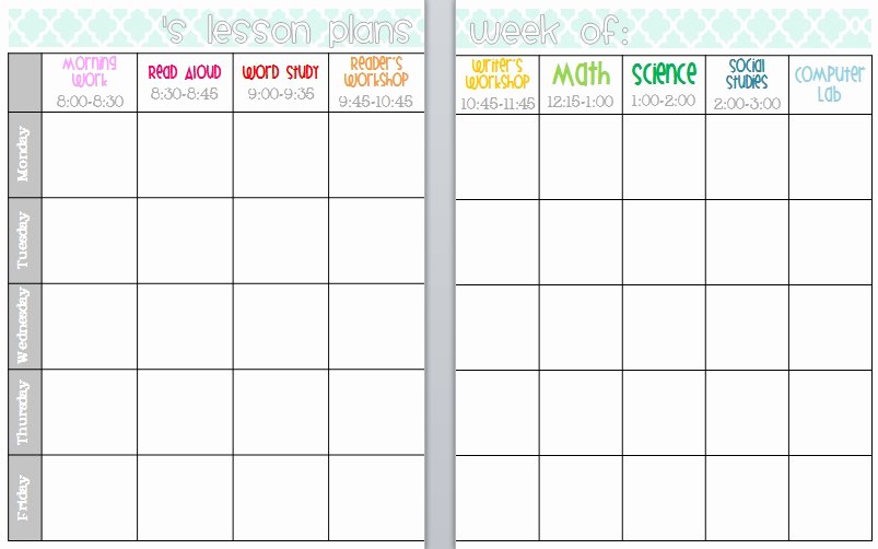 Cute Lesson Plan Template Luxury Teacher Plan Book Template Free