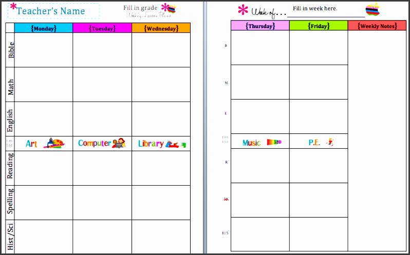 Cute Lesson Plan Template New 9 Download Free Daily Lesson Planner Sampletemplatess