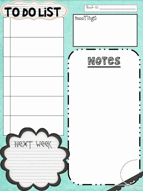 Cute Lesson Plan Template New Great Little to Do Lists and Other Printable Goo S