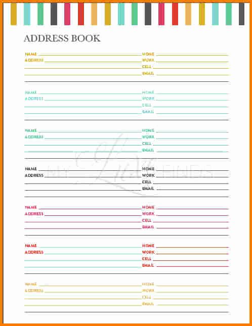 Cute Printable Address Book Awesome Printable Address Book